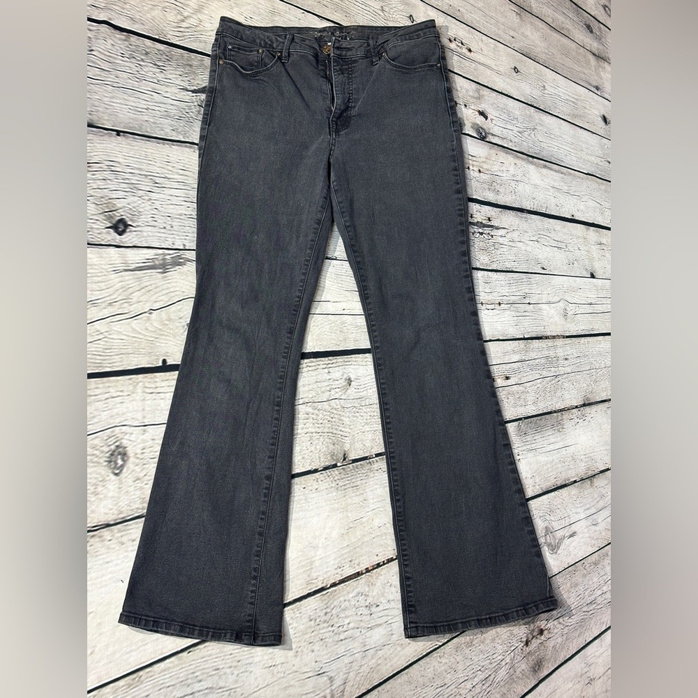 Seven7 Women's Wide Leg Jeans in Charcoal - Picture 2 of 7